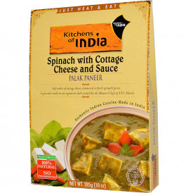 Kitchens Of India Spinach with Cottage Cheese and Sauce Palak Paneer  Box  285 grams